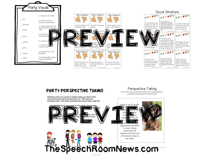 Party Planning Therapy Activity Speech Room News
