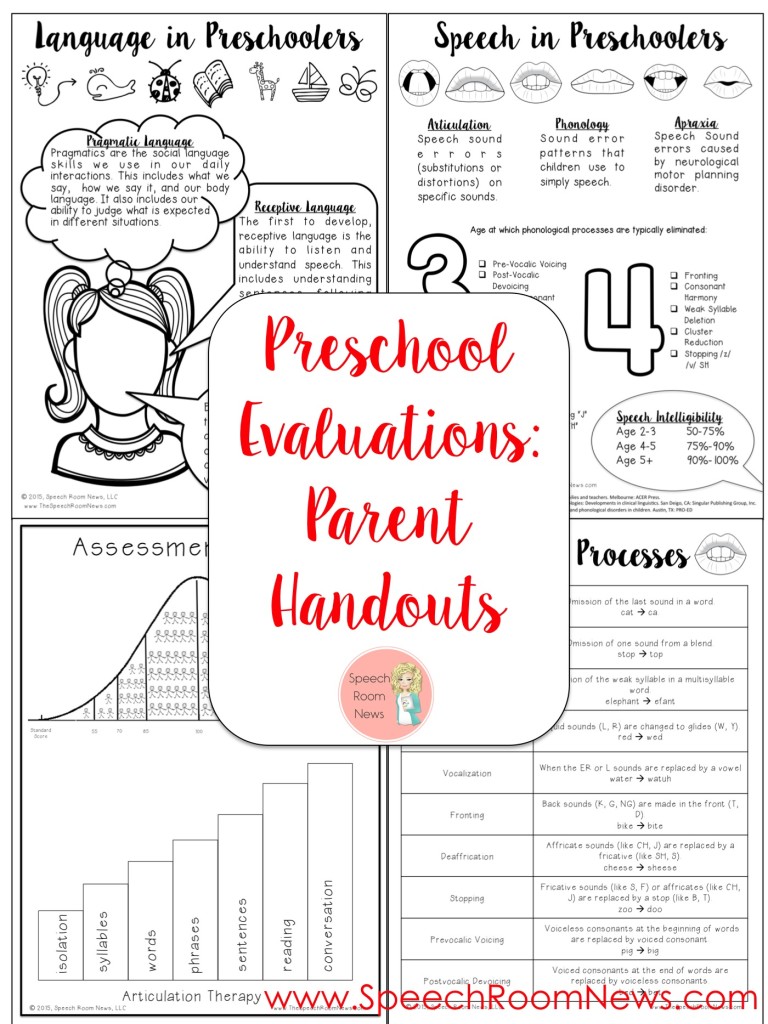 Parent Handouts for Preschool Evals