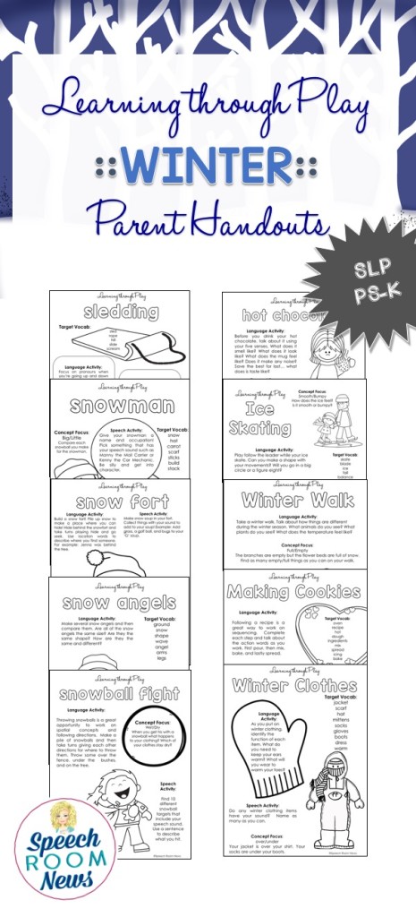 Winter Learning Through Play Handouts