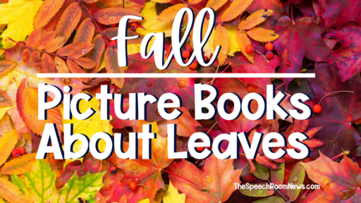 a bed of colorful leaves backdrops text that says Fall Picture Books about Leaves