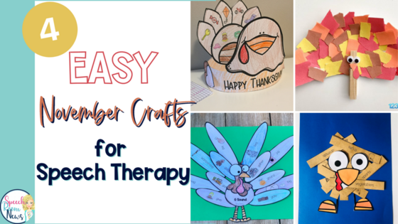 November Crafts for Speech Therapy