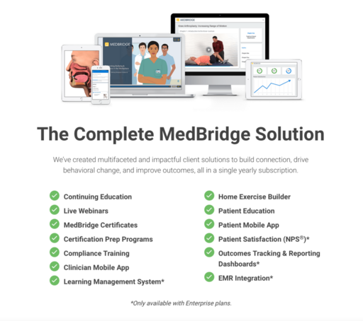 Graphic about the complete Medbridge solution