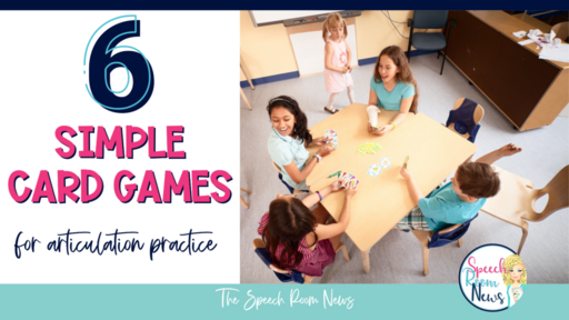 header image-6 simple card games for articulation practice