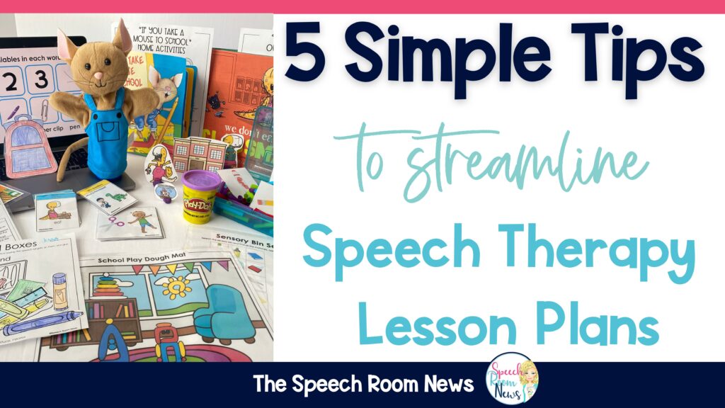 speech therapy lesson plans